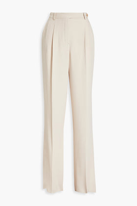 RRP€1784 LORO PIANA Silk Crepe Pleated Trousers IT42 US6 UK10 S High Waist gallery photo number 3