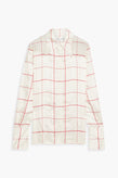 RRP€752 VICTORIA BECKHAM Satin Shirt UK12 US8 IT44 L Checked Made in Italy gallery photo number 3