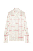 RRP€752 VICTORIA BECKHAM Satin Shirt UK12 US8 IT44 L Checked Made in Italy gallery photo number 6