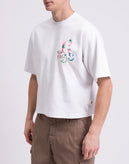 RRP€245 GCDS Cropped T-Shirt Size XS Embroidered Logo Crew Neck Made in Italy gallery photo number 6
