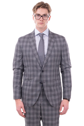 RRP €995 HACKETT Wool Suit Size 40L / 34L / M Check Single Breasted Notch Lapel gallery photo number 2