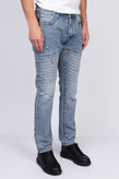RRP€365 JUST CAVALLI Jeans W32 Ripped Faded Stitched Trim Slim Fit Made in Italy gallery photo number 4