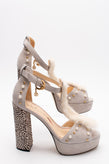RRP€415 FABI Leather & Rabbit Fur Sandals US9 UK7 EU40 Studs Made in Italy gallery photo number 2