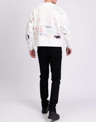 RRP €260 YEEZY SEASON 5 x ADIDAS Pullover Sweatshirt Size XS Typography Print