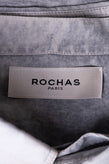 RRP€600 ROCHAS Silk Button-Up Shirt IT50 US40 L Grey Tie Dye Detachable Collar gallery photo number 9