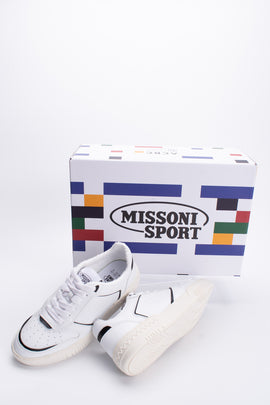 RRP€370 MISSONI SPORT Sneakers US8.5 EU42 UK8 Logo Perforated Low Top