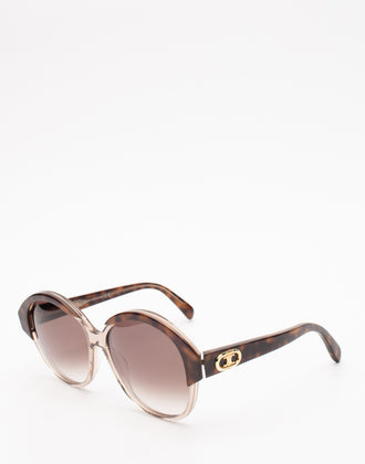 RRP€340 CELINE CL401541 Oversized Round Butterfly Sunglasses Tortoiseshell gallery photo number 1