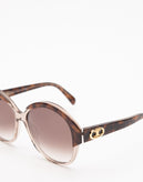 RRP€340 CELINE CL401541 Oversized Round Butterfly Sunglasses Tortoiseshell gallery photo number 5