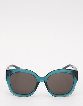 RRP€335 JIMMY CHOO LEELA/S Oversized Butterfly Sunglasses Green Frame Glitter