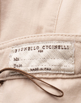 RRP €895 BRUNELLO CUCINELLI Baggy Jeans IT42 US6 UK10 M Beige Tapered Leg gallery photo number 6