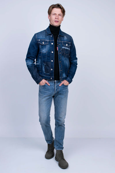 RRP €840 DSQUARED2 Dan Jean Jacket Size IT 48 M Patched 'KICK ASS' Made in  Italy