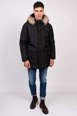 RRP €380 REFRIGIWEAR Parka Jacket Size IT 50 / L Waterproof Raccoon Fur Trim