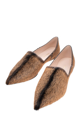 RRP €680 ROBERTO CAVALLI BABOUCHE Goat Hair Loafer Shoes EU 35 UK 2 US 5 Slip On