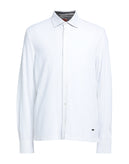 RRP€289 MISSONI Shirt Size L White Logo Herringbone Long Sleeves Spread Collar gallery photo number 5