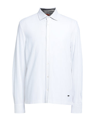 RRP€289 MISSONI Shirt Size L White Logo Herringbone Long Sleeves Spread Collar gallery photo number 5