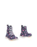 CAFENOIR Denim Combat Boots EU 38 UK 5 US 8 Floral Pattern gallery photo number 2