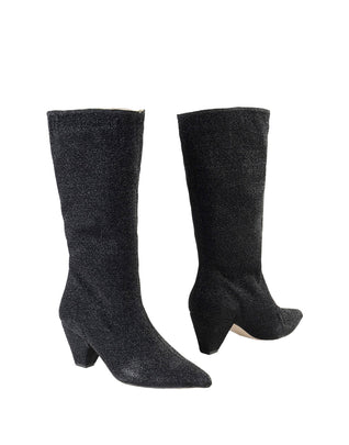RRP €160 GEORGE J. LOVE Lurex Mid-Calf Boots Size 37 UK 4 US 7 Heel Pointed Toe