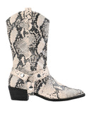 RRP €150 STEVE MADDEN Cowboy Boots EU 38 UK 5 US 7.5 Snakeskin Pattern gallery photo number 1