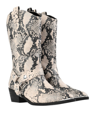 RRP €150 STEVE MADDEN Cowboy Boots EU 40 UK 7 US 9 Snakeskin Pattern