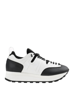 RRP €250 RUCOLINE Sneakers US5 EU35 UK2 Contrast Leather Two Tone Logo