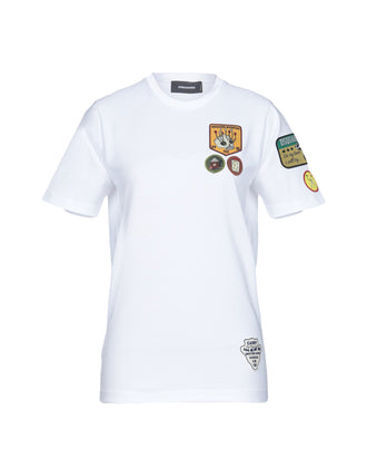 RRP€190 DSQUARED2 T-Shirt Top Size S  Scout Patches  Short Sleeve Made in Italy gallery photo number 1