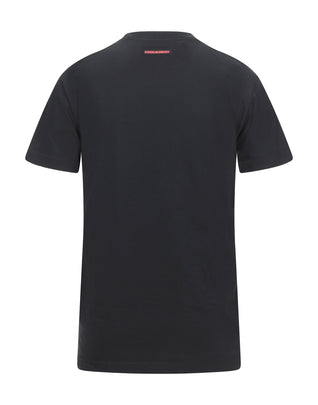 RRP€219 DSQUARED2 T-Shirt Size S Black Print Logo Short Sleeves Round Collar