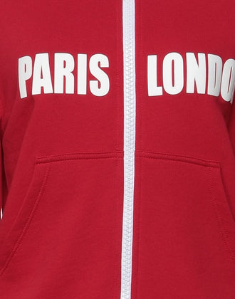RRP €211 FRANKIE MORELLO Zip Sweatshirt Size XS 'PARIS LONDON' Offensive Words gallery photo number 4