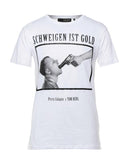 RRP €160 TOM REBL x PERRY COLANTE T-Shirt Top Size XL 'SCHWEIGEN IST GOLD' gallery photo number 3