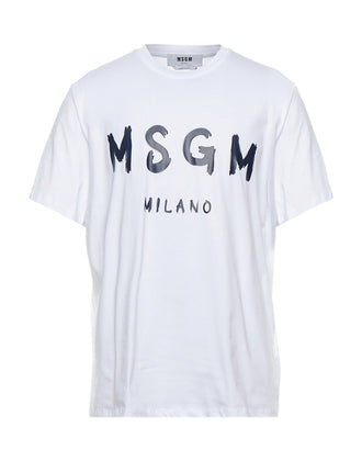 RRP€160 MSGM T-Shirt Top Size M Logo Short Sleeve Crew Neck Made in Italy gallery photo number 3