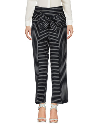 RRP €135 ANNARITA N TWENTY 4H Trousers Size IT 42 Striped Bow Made in Italy