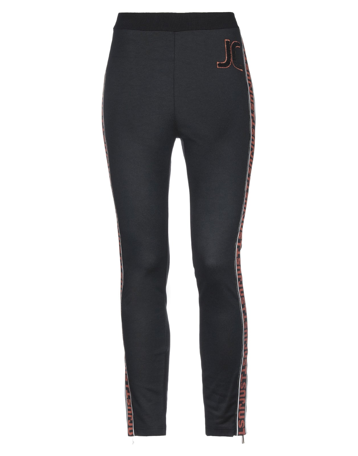 RRP€200 JUST CAVALLI Track Trousers US4 IT40 S Logo Stripes Zipped Cuffs gallery main photo