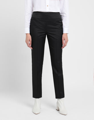SHARON CHO Trousers Size 42 Flat Front Zipped Side Made in Italy gallery photo number 1