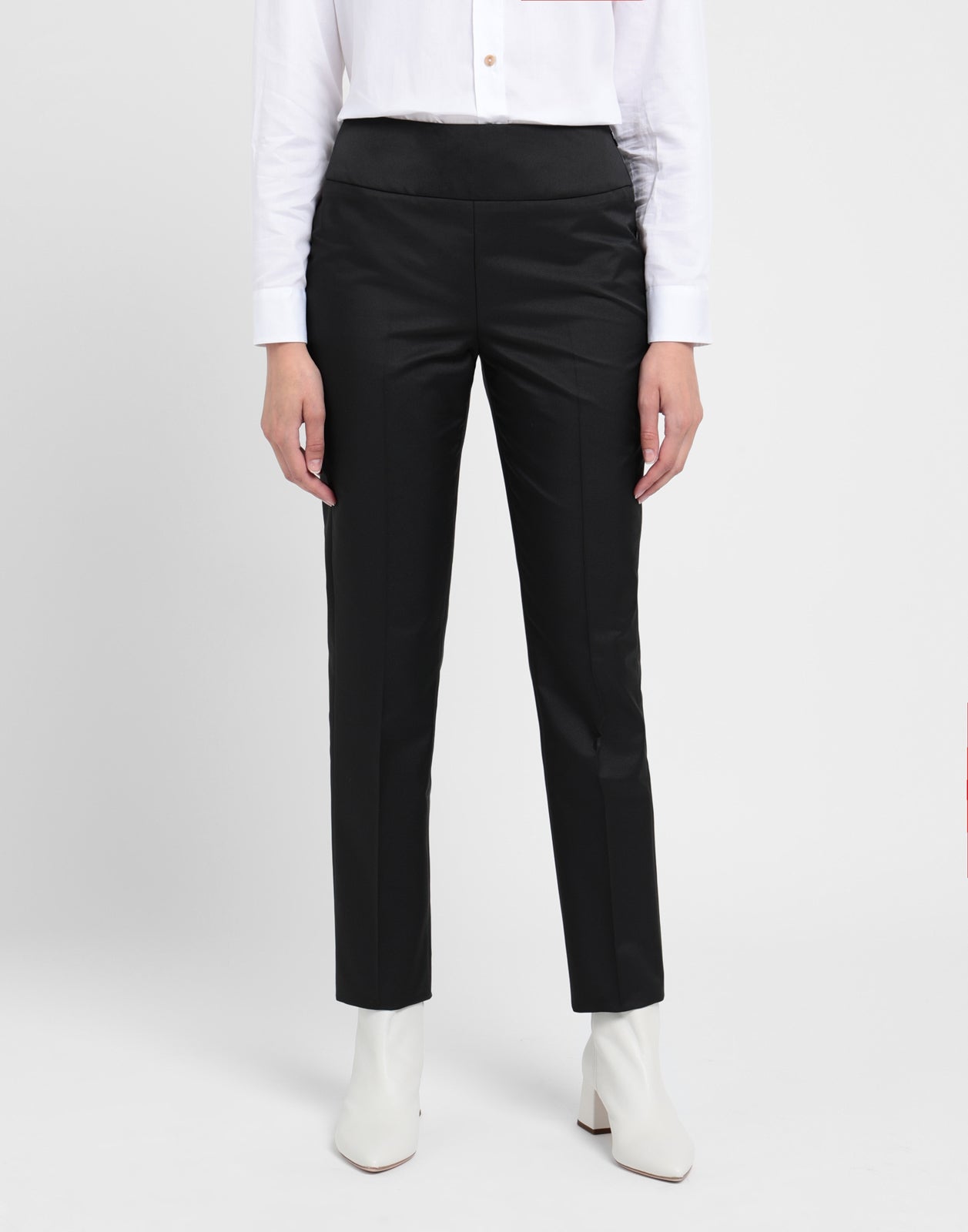SHARON CHO Trousers Size 42 Flat Front Zipped Side Made in Italy gallery main photo
