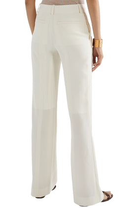 RRP €763 CHLOE Crepe Seam Front Trousers FR36 US4 UK8 S Silk Lined High-Rise gallery photo number 3