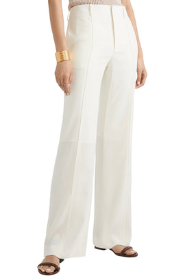 RRP €763 CHLOE Crepe Seam Front Trousers FR36 US4 UK8 S Silk Lined High-Rise