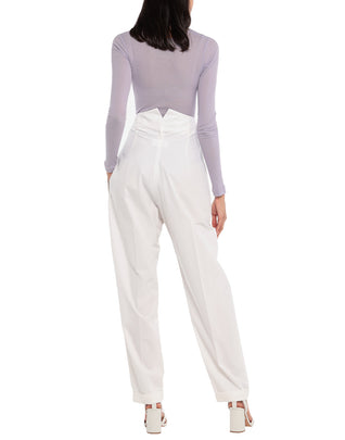 RRP€860 MAISON MARGIELA Pleated Trousers IT40 US4 UK8 S High Waist Turn-Up Cuffs