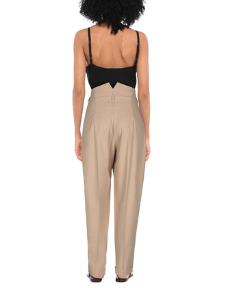 RRP€788 MAISON MARGIELA Pleated Trousers IT38 US2 UK6 XS Beige Turn-Up Cuffs gallery photo number 2