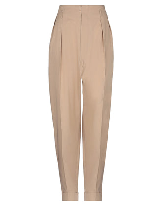 RRP€788 MAISON MARGIELA Pleated Trousers IT38 US2 UK6 XS Beige Turn-Up Cuffs gallery photo number 3