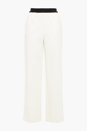 RRP €175 MAJE Pimpo Trousers US4 EU36 S Pinstripe Pattern Elasticated Waist gallery photo number 3
