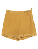 RRP €243 JUST CAVALLI Suede Leather Shorts IT38 US2 UK6 XS Fully Lined Studded gallery photo number 3