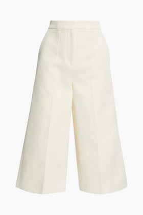 RRP€452 JOSEPH Culotte Trousers FR36 US4 UK8 S Silk Blend Ivory Flat Front gallery photo number 3