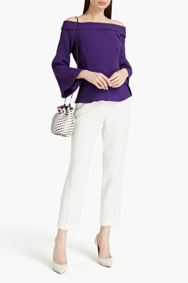 RRP€346 ETRO Crepe Chino Trousers IT46 US10 UK14 L Turn Up Cuffs Made in Italy