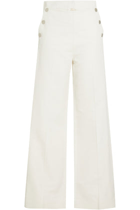 RRP€970 LORO PIANA Straight Trousers IT42 US6 UK10 S Silk Blend Side Buttons gallery photo number 3