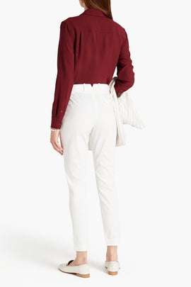 RRP €773 LORO PIANA Marcus New Baker Pleated Trousers IT42 US6 UK10 S Cropped