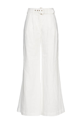 RRP€412 ZIMMERMANN Linen Wide Leg Slouch Trousers AU0 US4 XS Belted High Waist gallery photo number 5