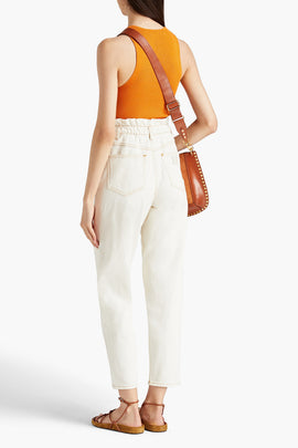 RRP€178 MAJE Promesse Mom Jeans EU38 US6 UK10 M High-Rise Ivory
