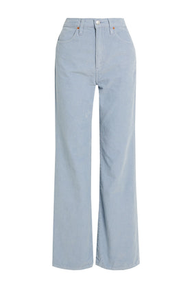 RRP€346 RE/DONE Corduroy Wide-Leg Trousers W29 Blue Logo Patch High-Rise gallery photo number 3