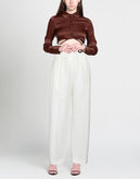 RRP €229 SANDRO Shary Pleated Trousers FR38 US6 UK10 M Linen Blend High Waist gallery photo number 1