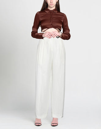 RRP €229 SANDRO Shary Pleated Trousers FR38 US6 UK10 M Linen Blend High Waist gallery photo number 1