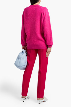 RRP€864 MAISON MARGIELA Jumper Size XS Angora & Wool Blend Pink Bobbling Effect gallery photo number 2